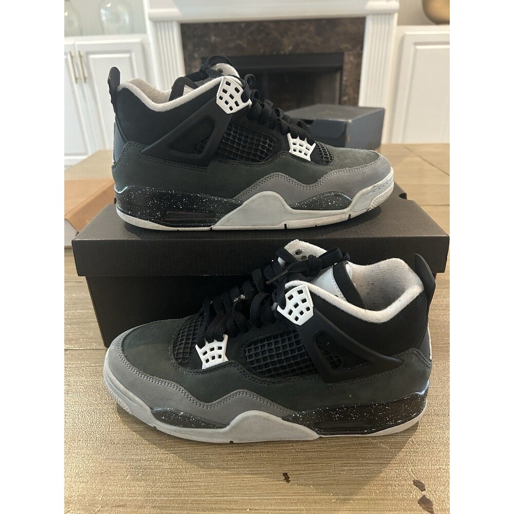 Size 8 - Air Jordan 4 Retro 2024 Fear FQ8138-002 Black/White Men’s (Clean)